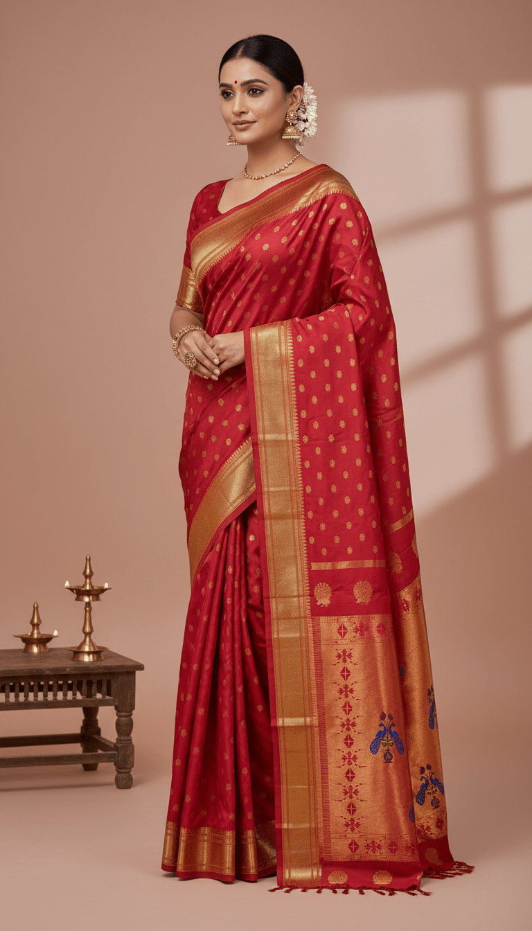 Red Paithani